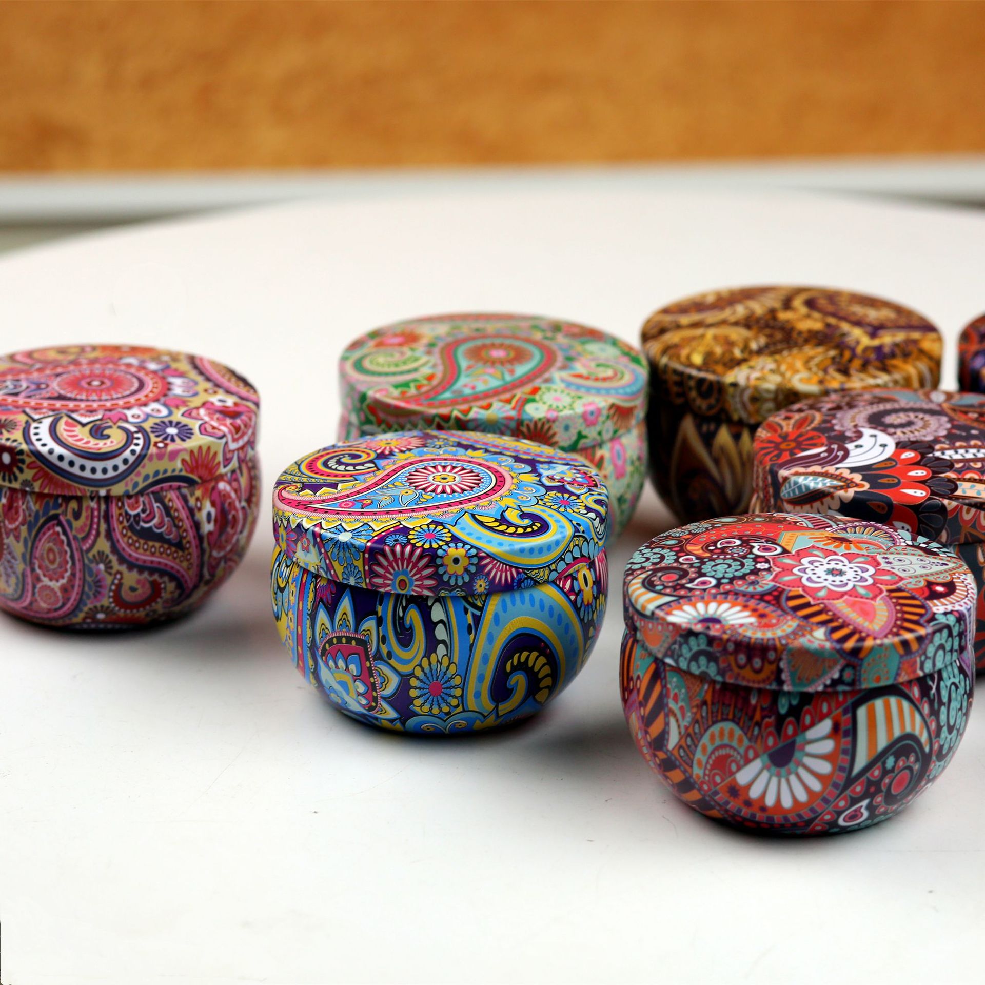 小铁盒糖果盒费力罗蜡烛罐喜糖盒小罐子慕斯奇曲苏提马口铁盒