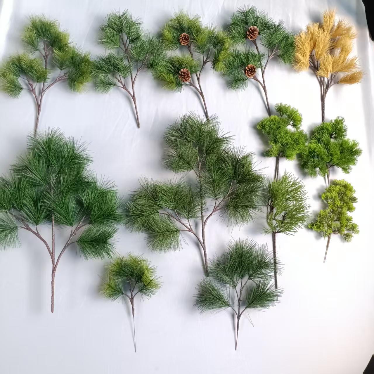 Simulated pine needles, fruit-bearing beauty pine, welcoming pine, cliff cypress pine, black pine, simulated branches, simulated pine branches and leaves Simulated pine needles, fruit-bearing beauty pine, welcoming pine, cliff cypress pine, black pine, simulated branches, simulated pine branches and leaves