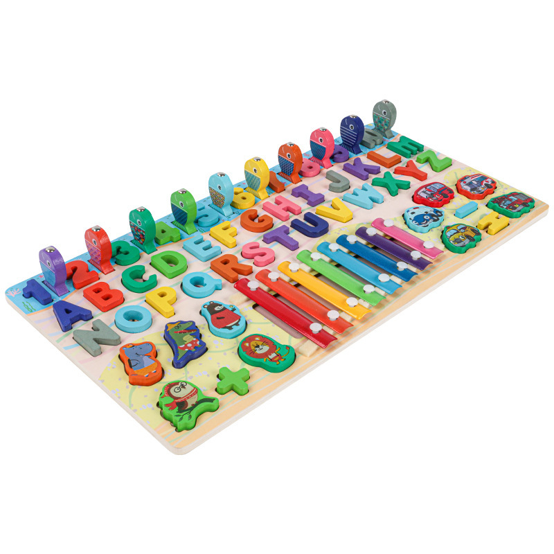 Early education multi-functional logarithmic board, shape recognition matching puzzle, digital board, and educational toy for children aged 3 to 6 Item Picture