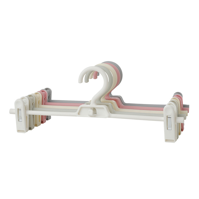 Multi-functional multi-layer clothes hanger for drying, retractable plastic pants, hanging and stacking pants rack, home storage clothes and pants clip Item Picture