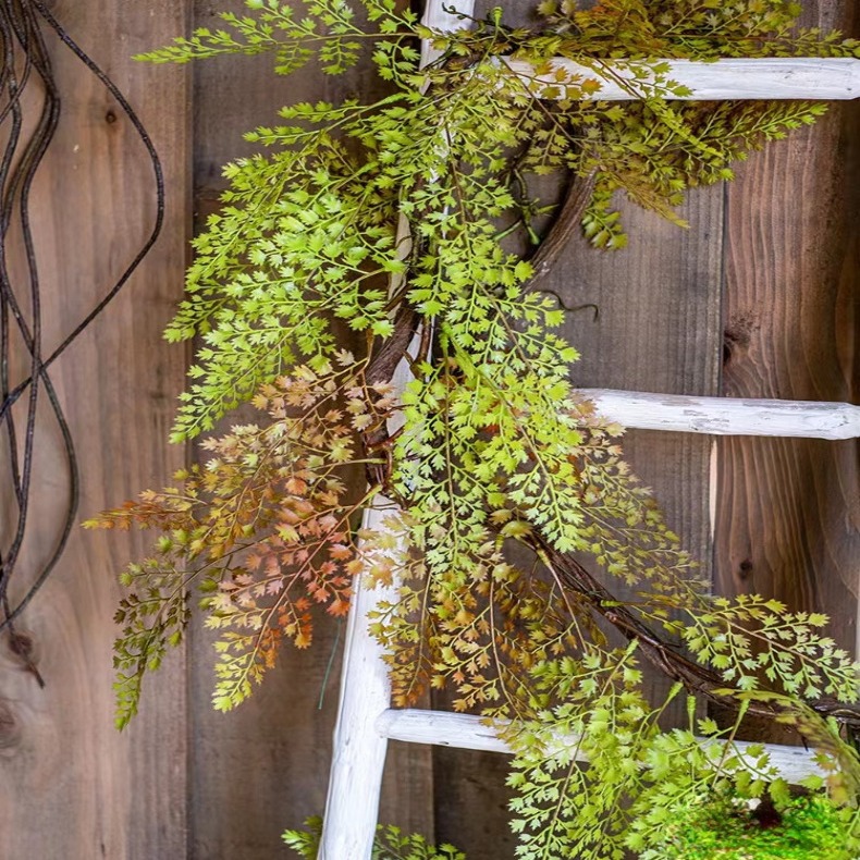 热销跨境仿真绿植壁挂藤曼龟背叶家居户外婚庆植物墙装饰摆件批发详情图3