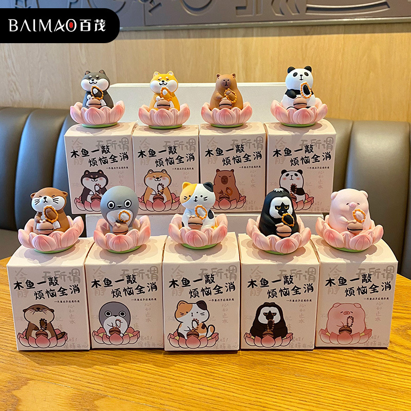 Original Buddhist-style lucky Lotus and Piggy figurines, exquisite resin handicrafts, office desks, car trinkets Specification image
