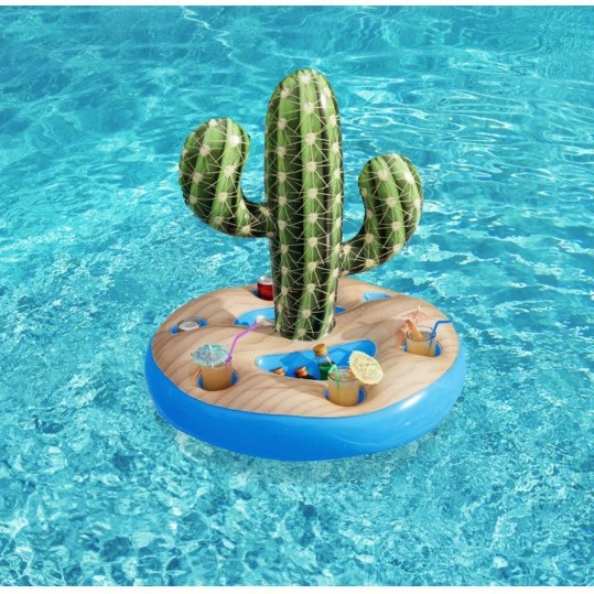 Bestway43244 Cactus Ice Bucket, Drink Stand, Cup holder, Floating bar on Water, Pool Party Inflatable Cup holder details Picture