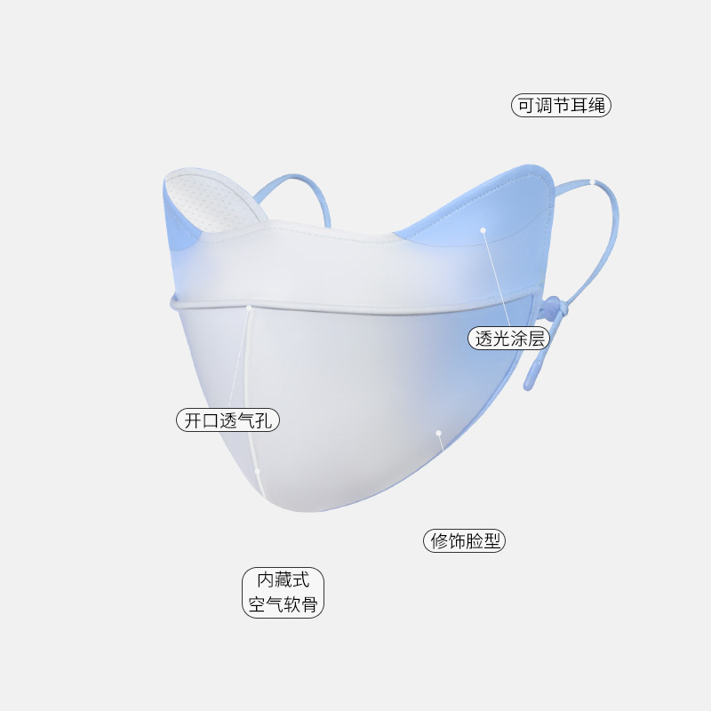 口罩/防晒口罩/防晒面纱/夏季防嗮面罩/冰丝口罩细节图