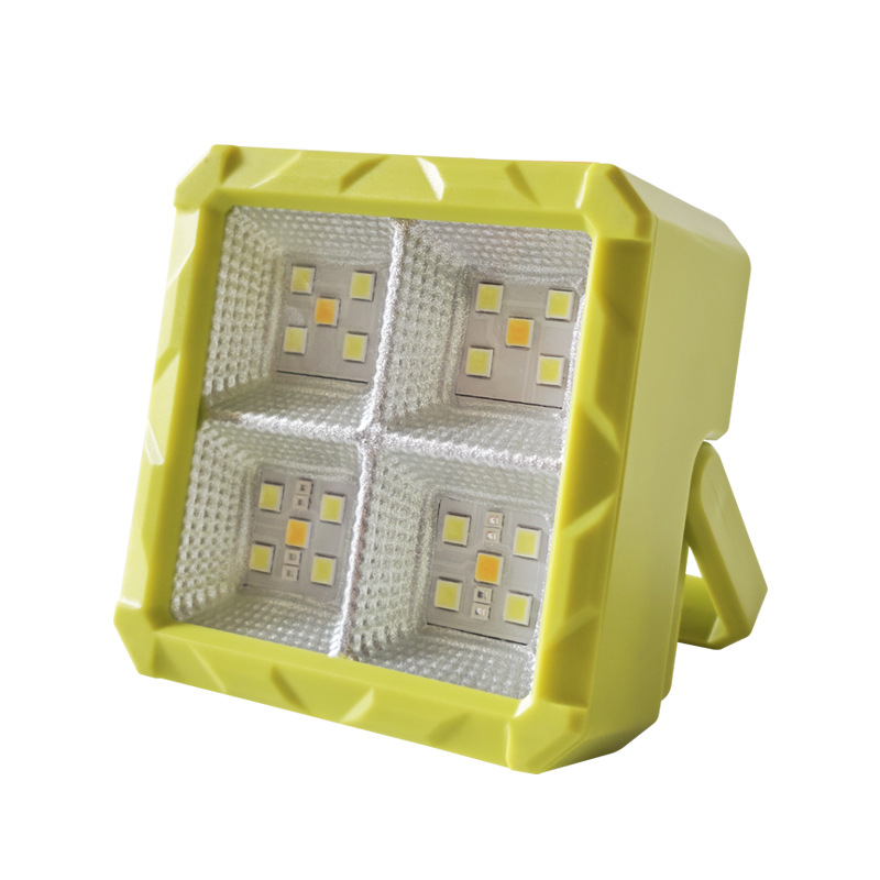 New LED mini floodlight, solar portable lamp, USB charging, outdoor camping and stall emergency lighting Item Picture