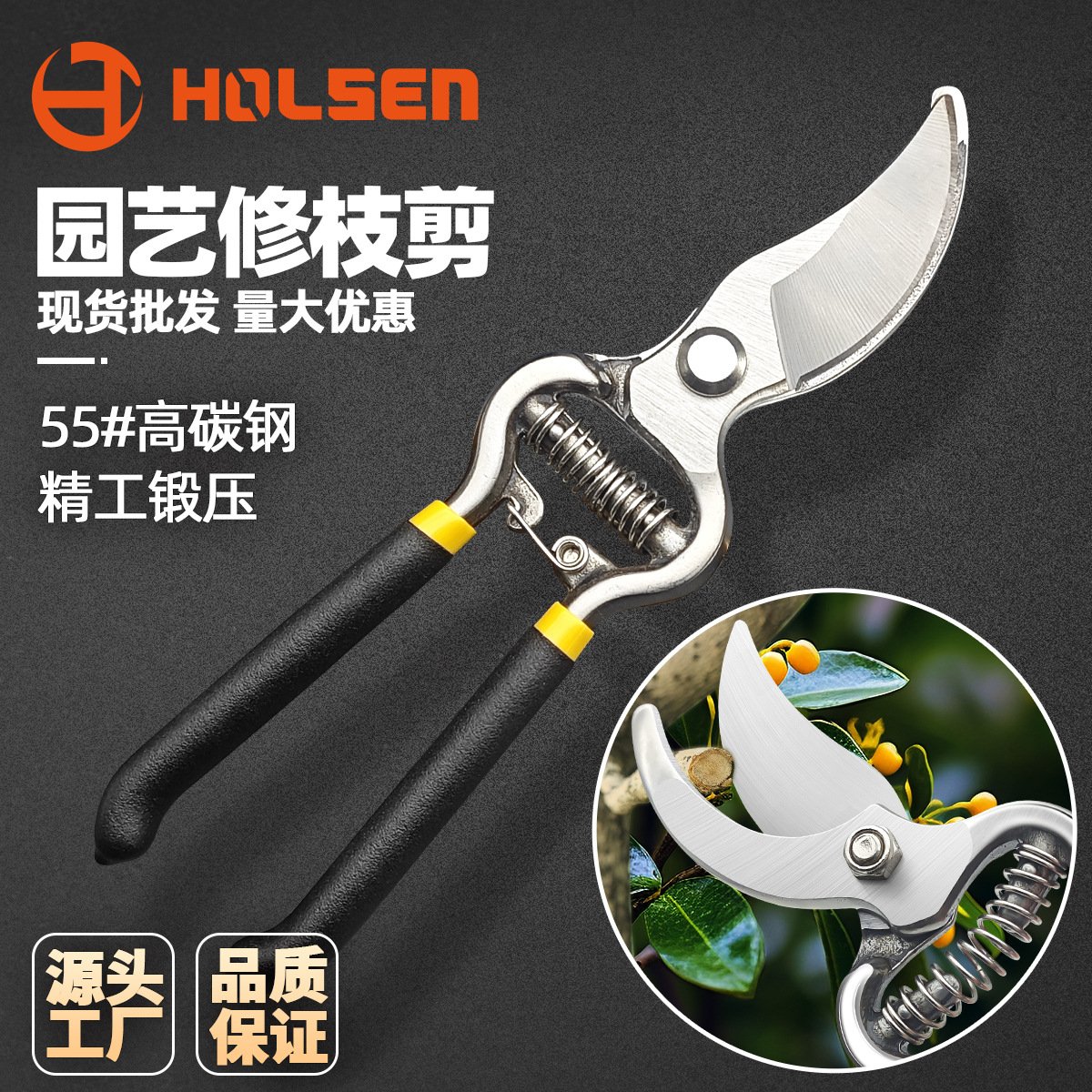 Garden scissors, forged pruning shears, pruning shears, household branch shears, potted plant shears, fruit branch shears, pruning shears full figure