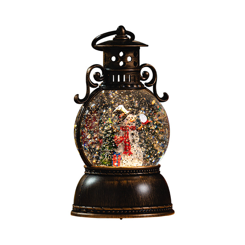 Christmas glowing music box, children's hand-held gift, music box, snowflake crystal ball, scene decoration, mini Item Picture