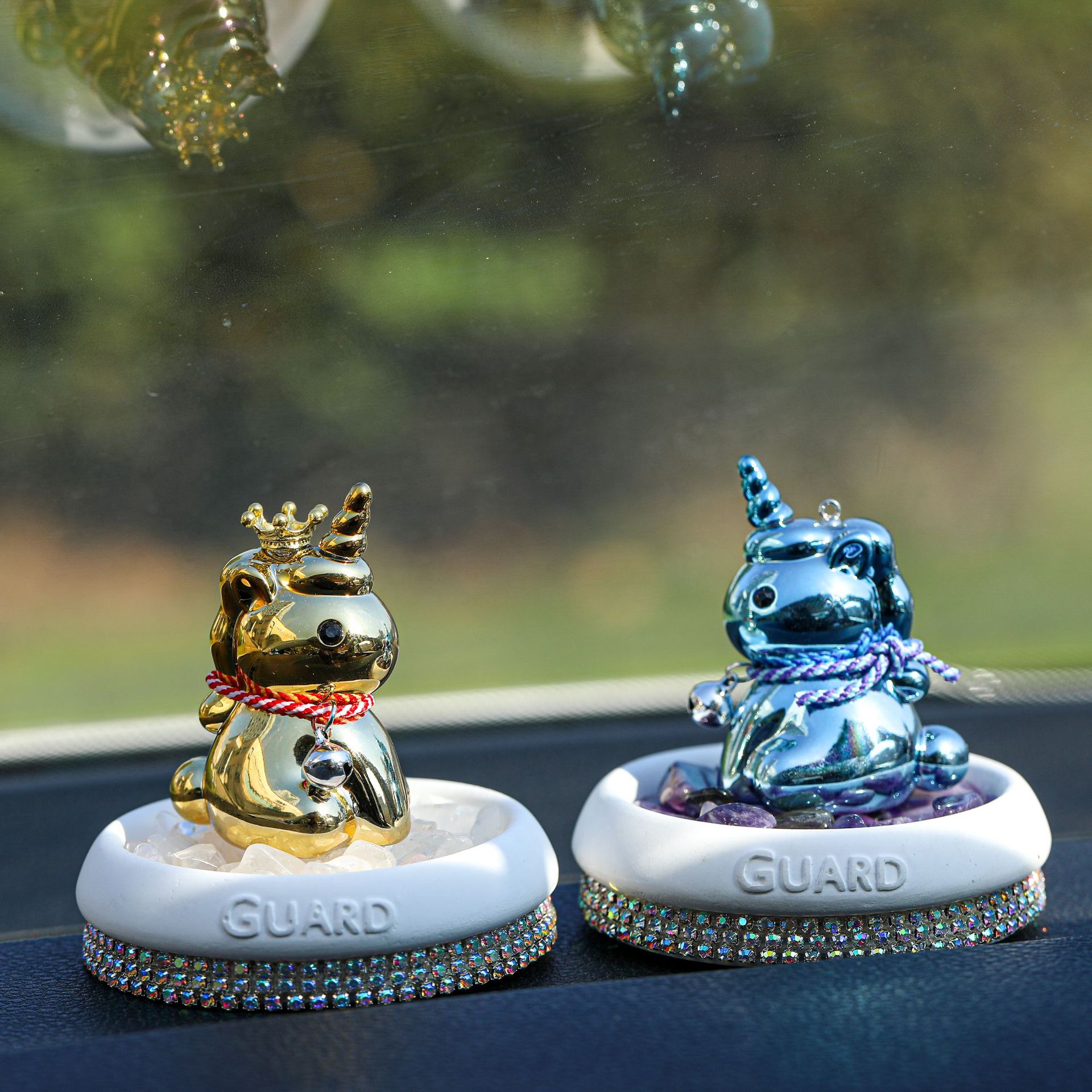 新款独角兽车载香薰摆件 客厅香薰装饰室内香薰除异味摆件批发