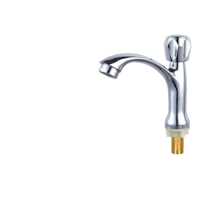 Single-cooling faucet bathroom, household countertop/washbasin/face wash, cold and hot bathroom, 4-point universal alloy faucet bathroom Item Picture