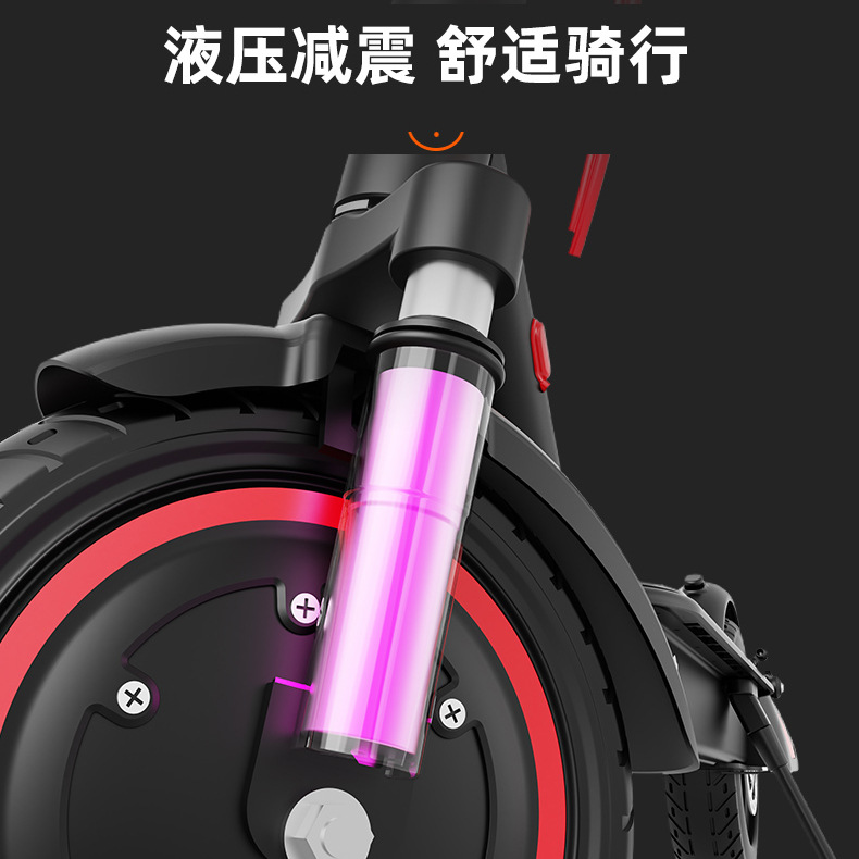 跨境亚马逊10英寸电动滑板车 成人折叠代步车 S11带APP减震踏板车产品图