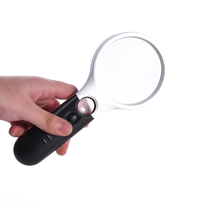MG6902A handheld reading magnifying glass, dual-light magnifying glass with LED lighting, reading glass manufacturer wholesale Item Picture