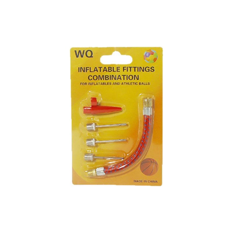Five-piece set of air needle, air tube and air belt, basketball and football inflatable pump, adapter head, air needle, air nozzle and paper card Application Scenario