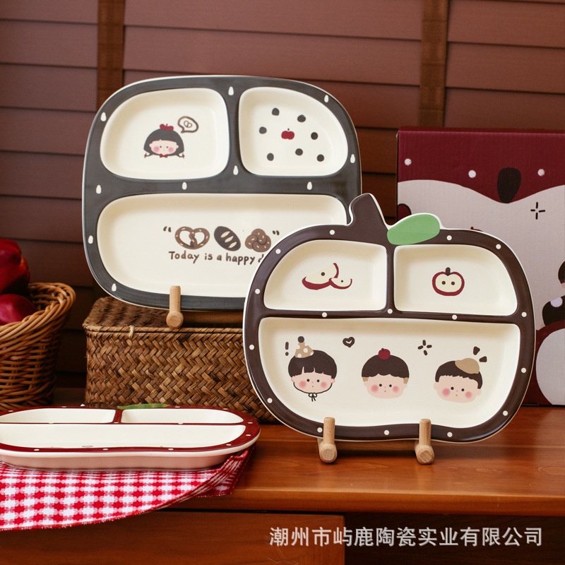 餐具/碗碟盘子/碗可爱/日式手绘碗盘/厨房用具细节图