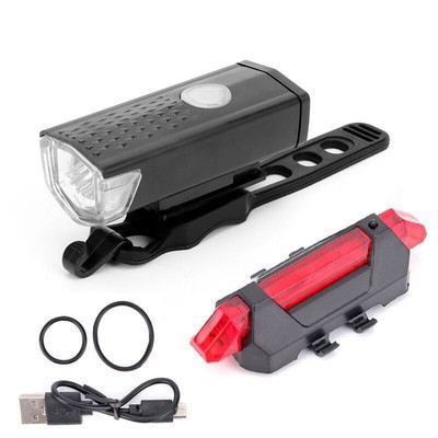 Bicycle headlight, night riding USB charging bicycle light, led mountain bike bicycle light set 2255 bicycle light