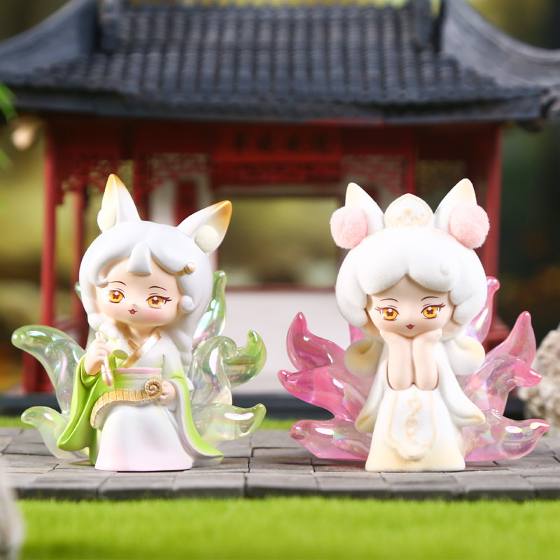 The new Nine-Tailed Fox blind box features creative design, Nine-Tailed Gathering figurines, desktop ornaments, cartoon resin ornaments and blind boxes Specification image
