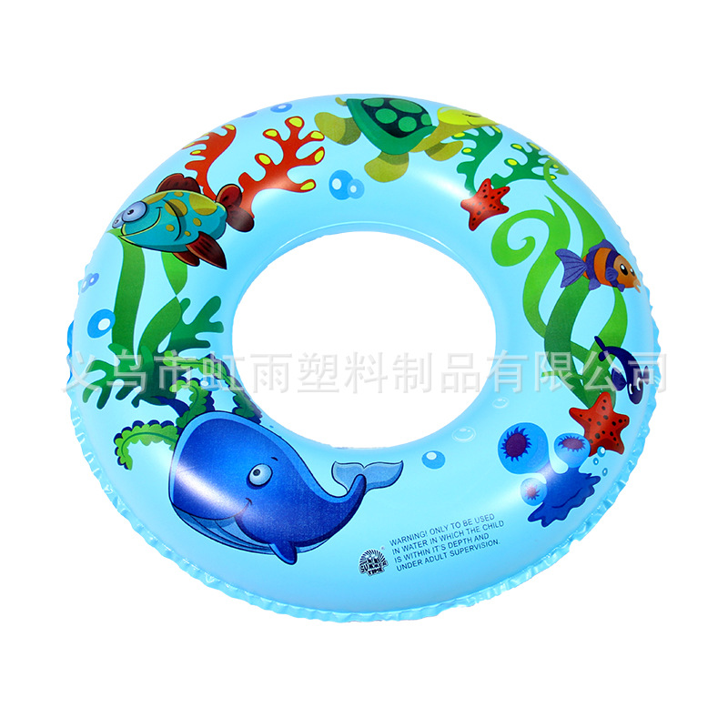 Factory direct sales of children's swimming rings, inflatable PVC life buoys, 80# whale textured rings Item Picture