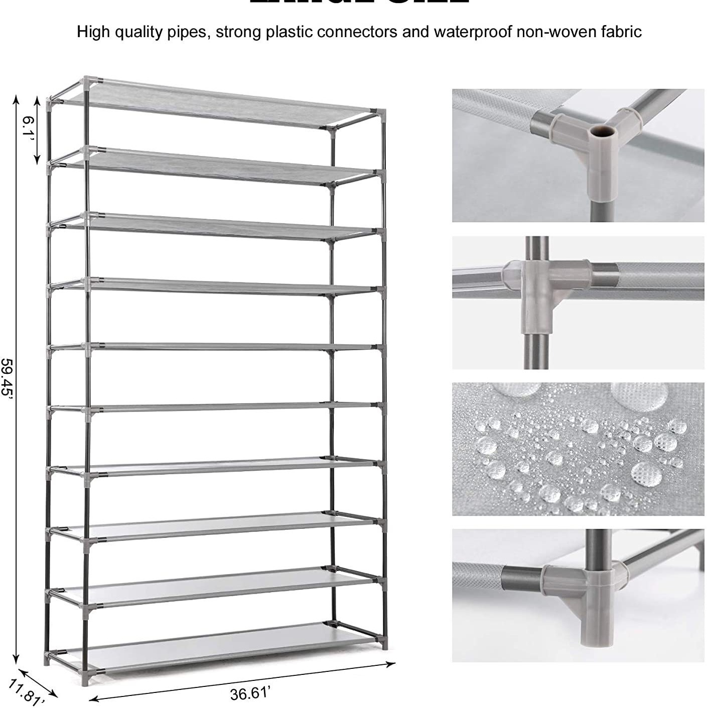 多层收纳鞋架10层简易鞋架北欧简约落地家用组合鞋柜卧室