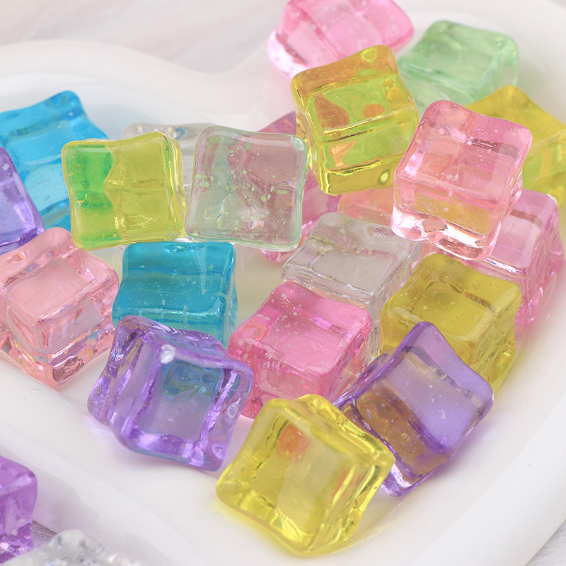 Color brillante cubo de hielo diy titular de la pluma soporte de caso de teléfono crema pegamento caja de almacenamiento accesorios material bolsas Application Scenario