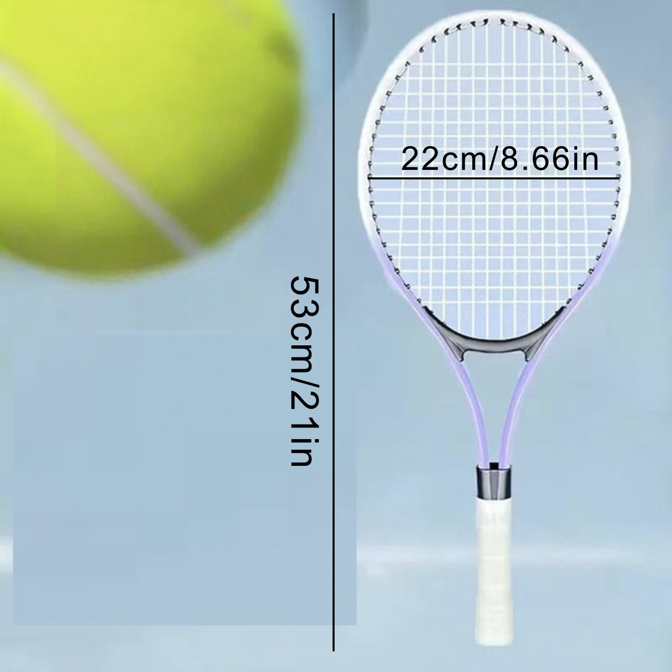 25-inch tennis rackets for children, tennis racket sets for teenagers, primary and secondary school students, sports training rackets with balls, one-piece consignment details Picture