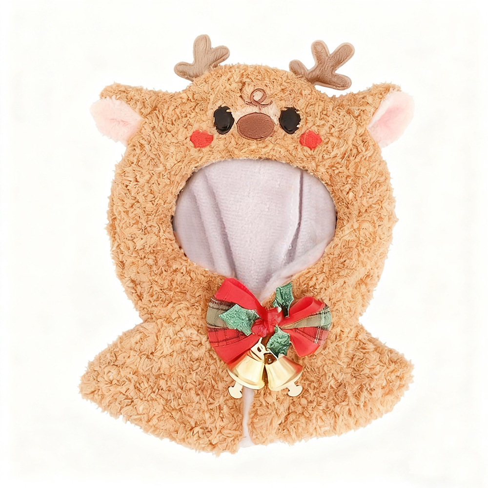 10cm baby dress, doll, Christmas shawl, deer, snowman, labrador, Christmas tree shawl, cape, Christmas hat Item Picture