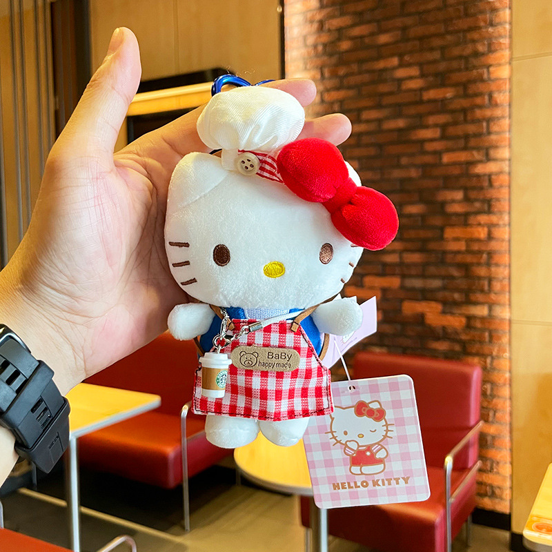 hellokitty small pendant, plush toy, genuine Hello kitty doll, cute Hello Kitty bag pendant Specification image
