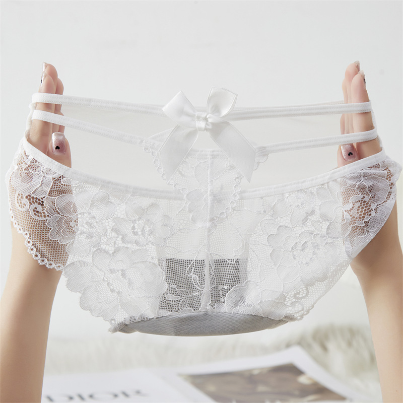 New fashionable and sexy women's lace underwear with cutout, comfortable, soft, breathable, low-waisted and high-elastic underwear for women 17579 Specification image