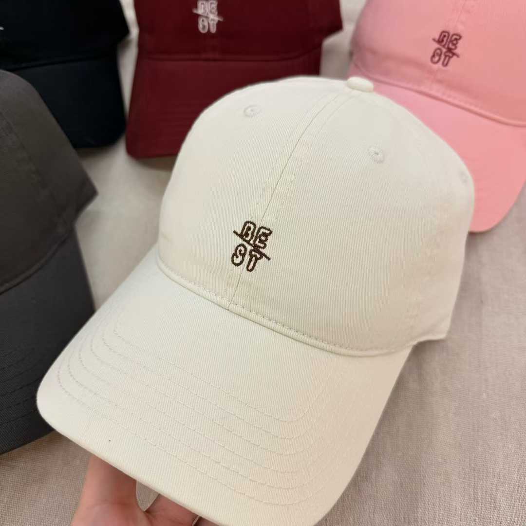 Korean streetwear brand letter be/st embroidered baseball cap, wide-brimmed, face-enhancing, unisex soft-top baseball cap details Picture