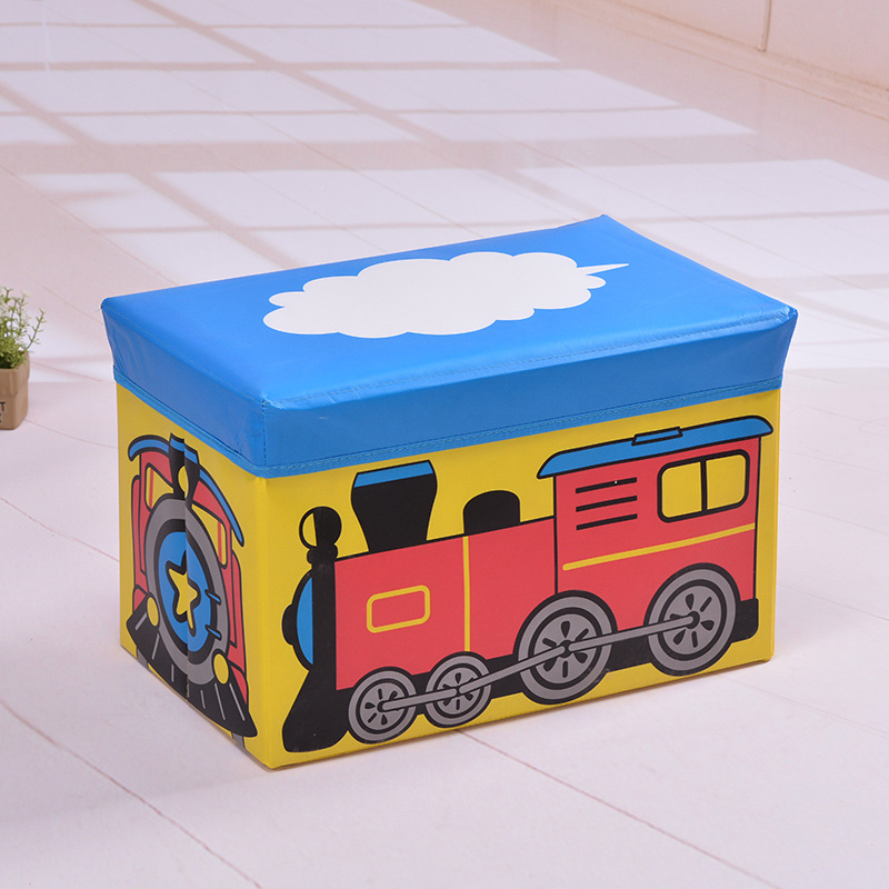 Cross-border best-selling cartoon storage stools, folding storage stools, household daily necessities, large storage boxes, wholesale from manufacturers