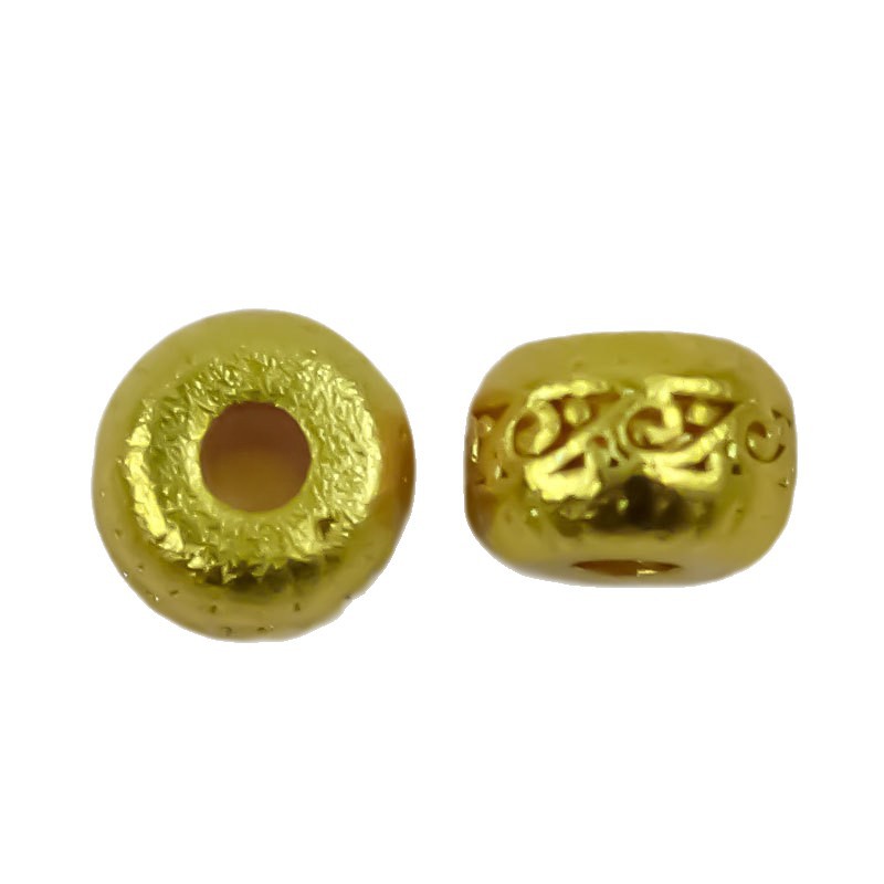 Wholesale of bracelets with strong color retention, sand gold six-character mantra, copper coins, Buddhist prayer beads, string beads, and prayer beads Item Picture