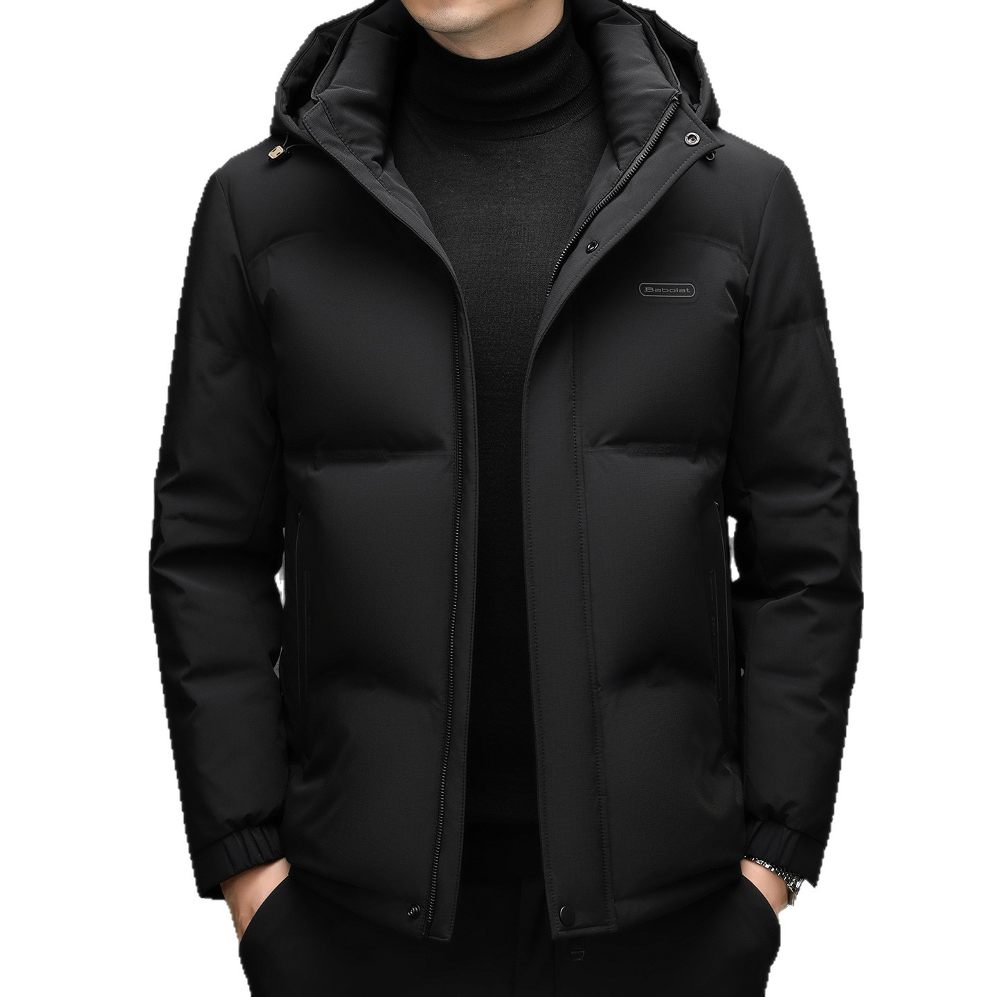 New winter men's thickened down jacket, middle-aged men's casual detachable cap, casual and warm men's jacket Item Picture