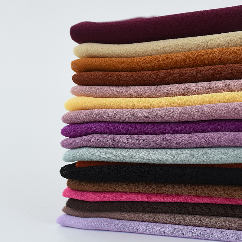 132S single-color pearl chiffon bubble scarves, headscarves, women's long scarves, silk scarves, women's 70*180 Middle Eastern headscarves in stock Specification image