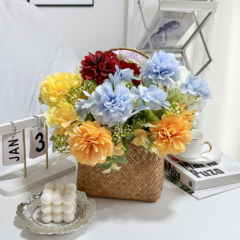 婚庆插花经典绣球仿真花发财球假花婚宴酒店室内装饰装扮绢花批发