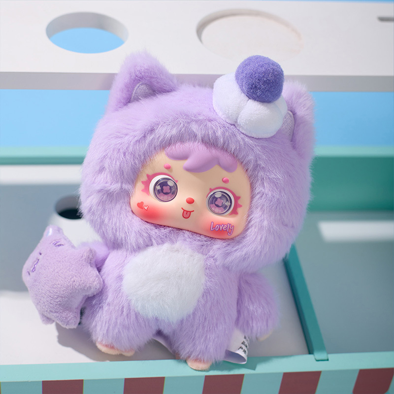 Three Little MAO Hugs ice cream, cute pets, plush, genuine blind box, Trendy toys, figurines, gifts, ornaments, toys, dolls, and figurines Application Scenario