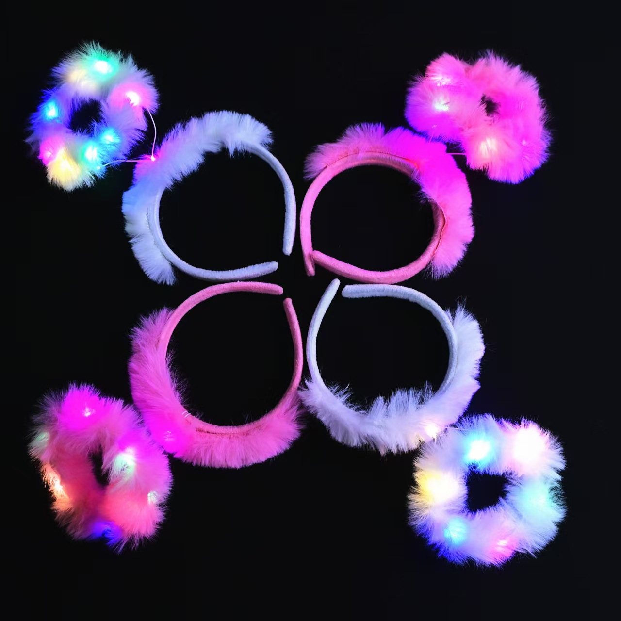 LED Angel luminous headband Birthday party Fairy Cute angel wings Luminous headband decoration Headwear batch