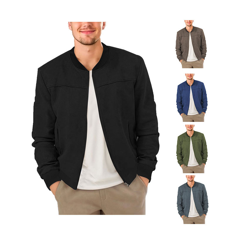 New cross-border men's clothing from TEMU, Amazon, European and American fashion and casual bestsellers, suede lightweight sweatshirt jacket Application Scenario