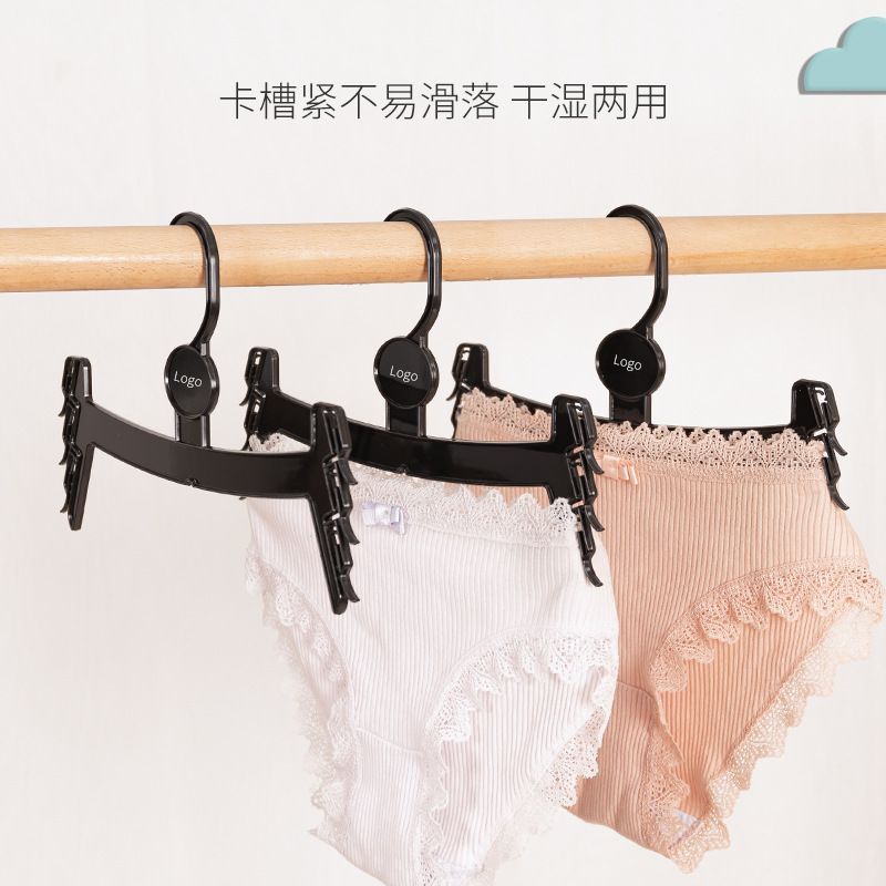 Simple drying display hanger, transparent bra, underwear and underpants storage rack, clothing store hanger, plastic clothes hanger details Picture