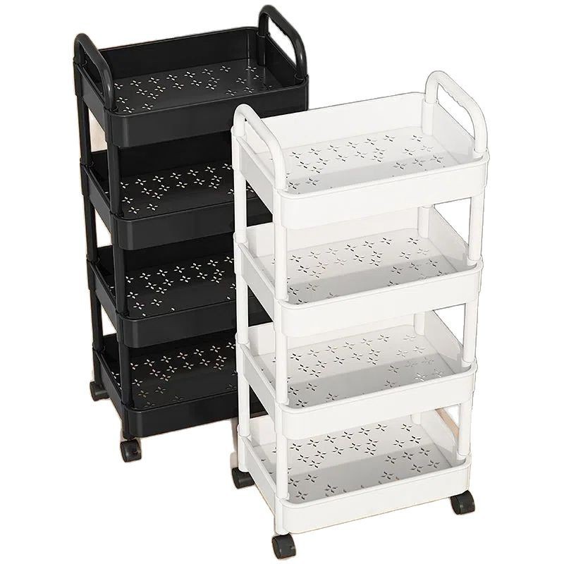 Small trolley storage rack, kitchen and bedroom floor multi-layer snack rack, household movable storage rack, wholesale daily necessities Item Picture