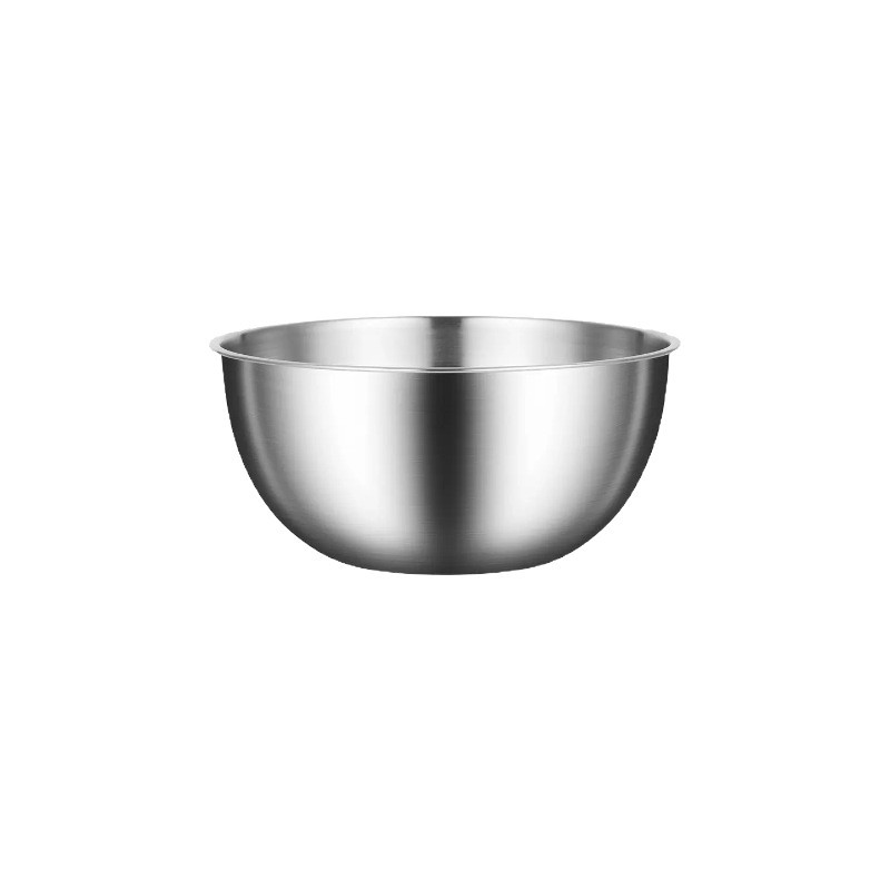 Stainless steel household vegetable washing and cooking basin, egg beater basin, deep splash-proof baking whipping cream and noodle salad mixing bowl Item Picture