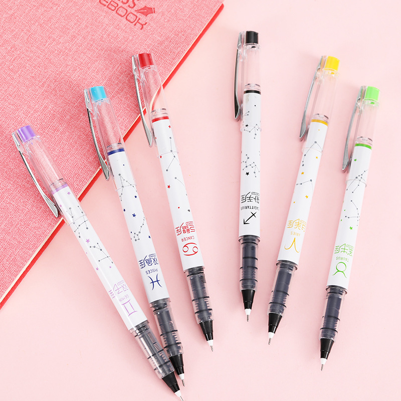 Tianfeng direct liquid ballpoint Pen, business water-based pen, 12 zodiac direct liquid pen, 8106 carbon pen, 12 pieces per box Specification drawing