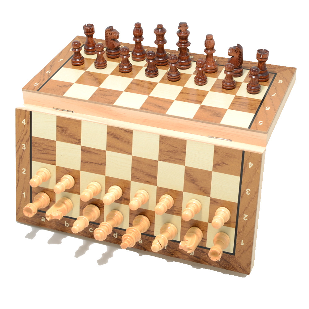 New wooden two-in-one magnetic international elephant foldable puzzle board game toy for direct sales across borders Specification image