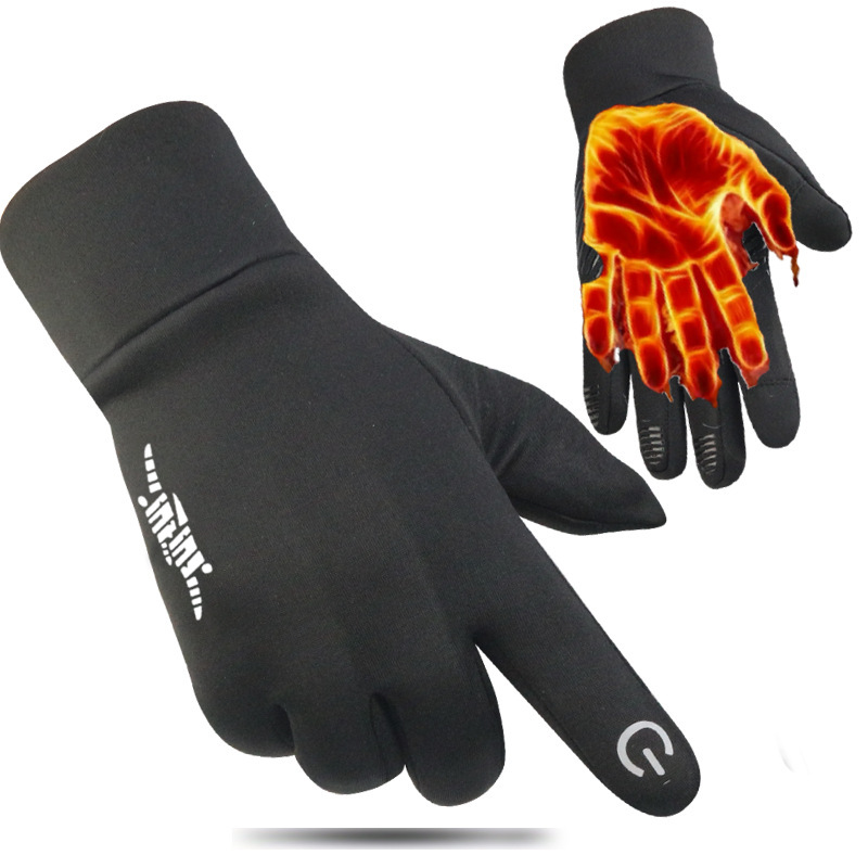 Winter cycling gloves for men, warm outdoor touch screen, women driving and cycling, autumn fleece thickened ski gloves wholesale details Picture