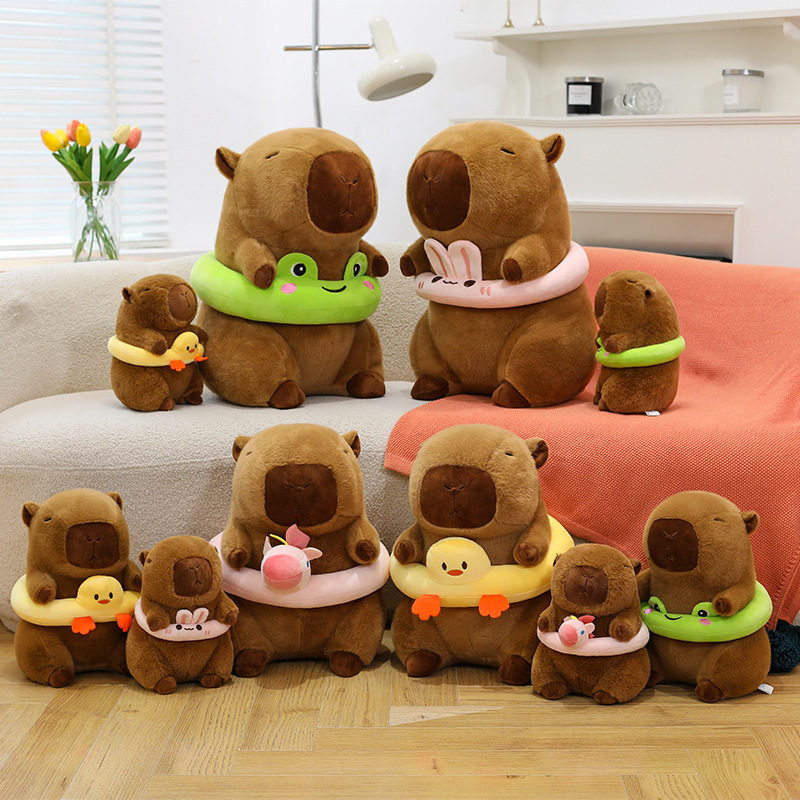 New swimming rings, Capibara plush toys, capybara dolls, girls' throw pillows, cute figurines, wholesale of popular online gifts Application Scenario