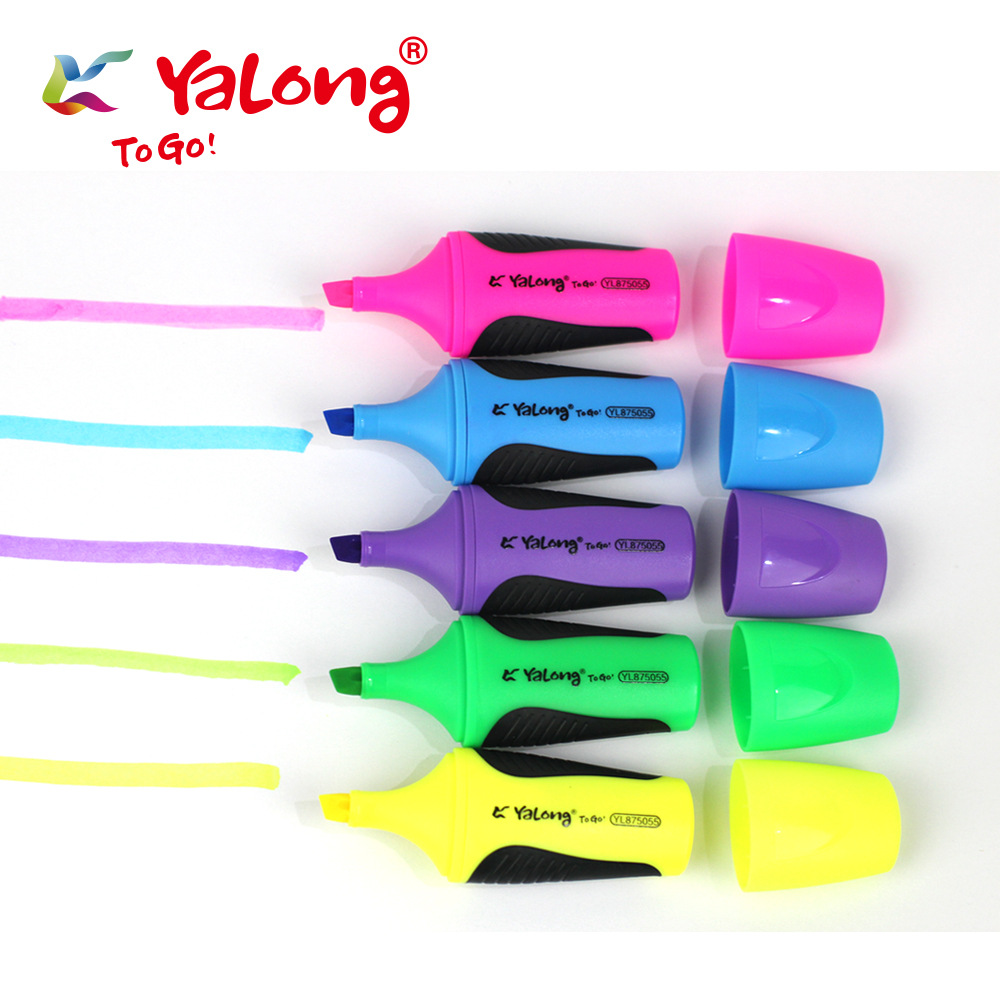 The Yalong top is designed with 12-color highlighters for students or office use, and it comes in a paper box Specification image