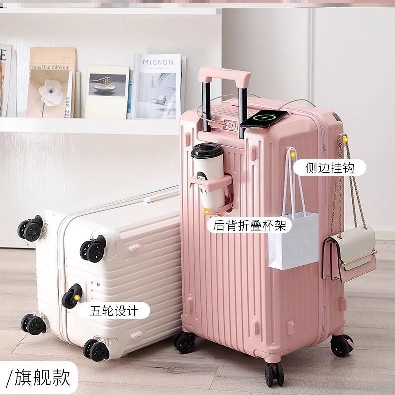 Extra-large capacity suitcase, popular female celebrity, high appearance level, trendy leather suitcase, 28-inch male trolley case, silent universal five-wheel details Picture
