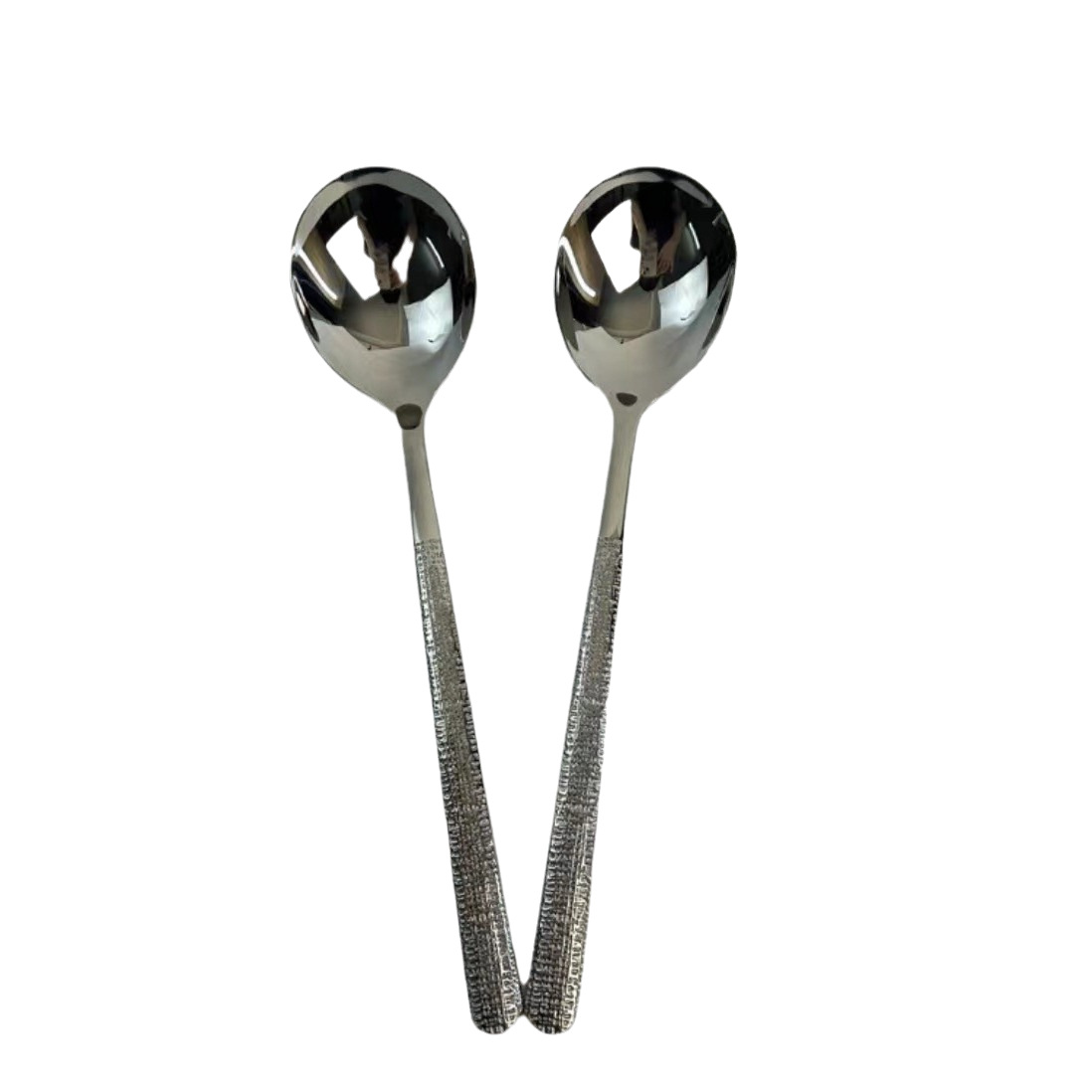 Minojia cross-border export 304 stainless steel spoons, Japanese thickened long-handled main dining spoons, food-grade rice spoons and soup spoons Item Picture