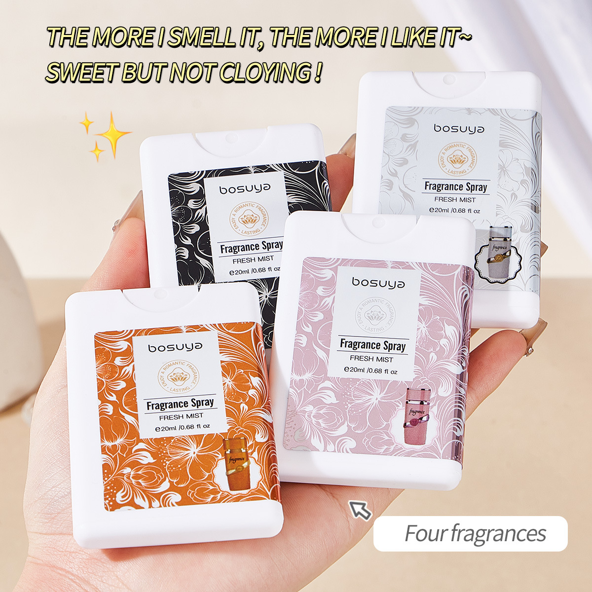 【 Cross-border Exclusive 】Bosuya Portable Pocket Perfume, Long-lasting Fragrance, Niche perfume, Fragrance Spray wholesale details Picture