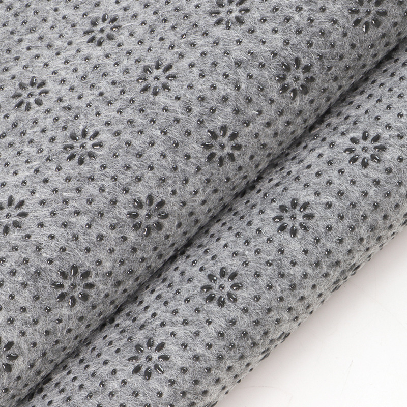 Customized functional fabrics such as felt fabric with plum blossom dots, PVC drip molding, non-woven fabric, anti-slip fabric, floor MATS, carpets, and anti-slip fabric