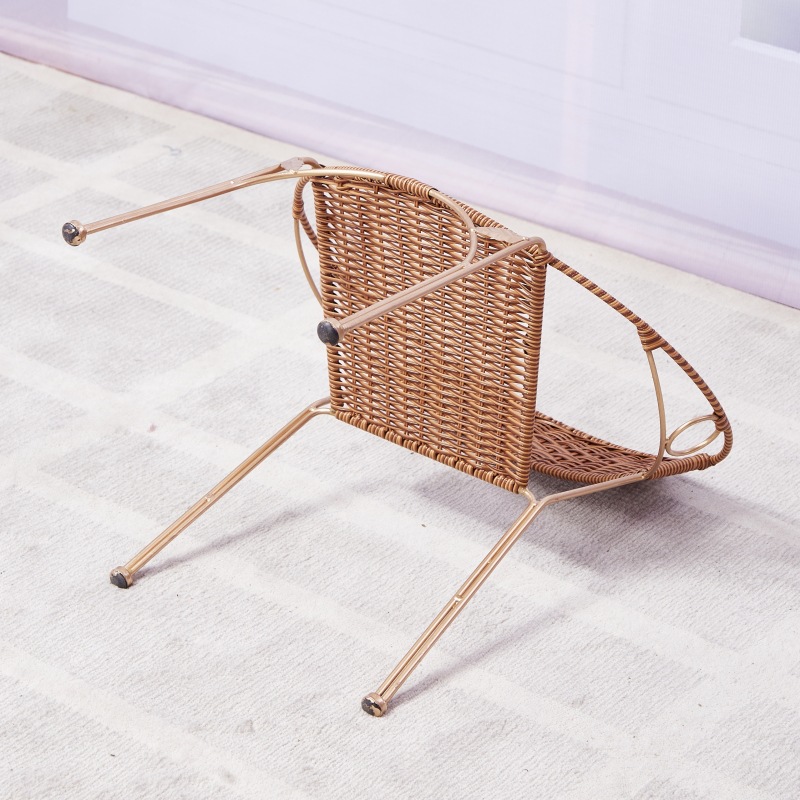 庭院阳台小藤椅藤椅室外腾椅儿童老人椅子靠背椅单人成人家用凳子细节图