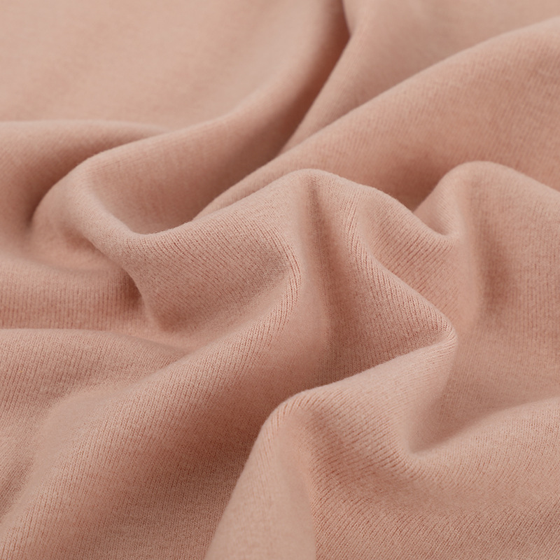 天丝莱赛尔保暖面料环保弹力磨毛针织成人儿童打底家居服保暖面料细节图