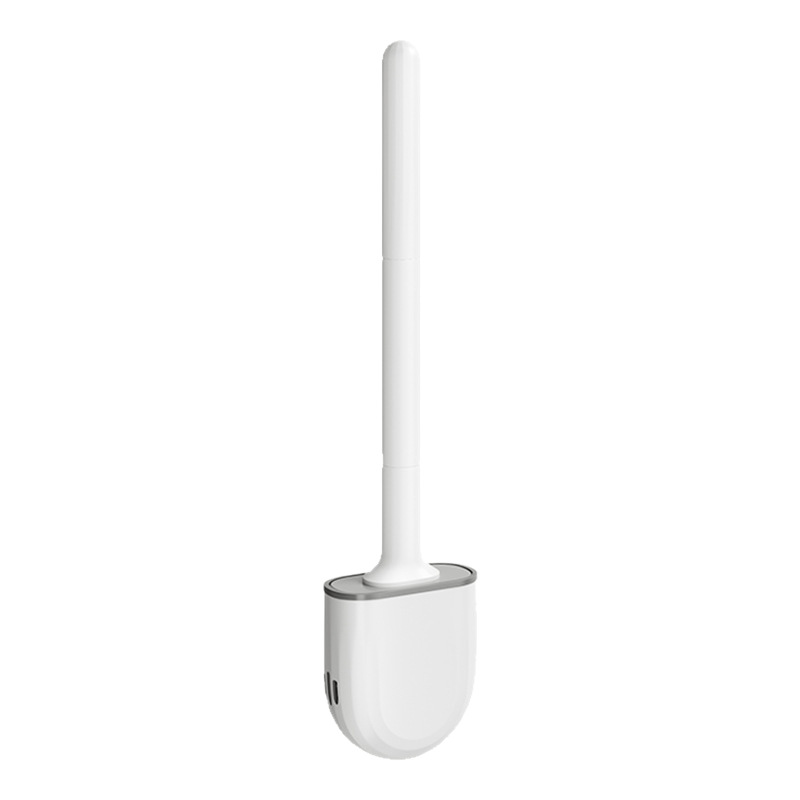 Toilet brush, household, no blind spots, bathroom, non-drilling silicone wall-mounted toilet cleaning brush, squat toilet cleaning silicone toilet brush Item Picture